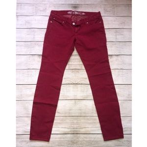 Pair of red Express Jeans
